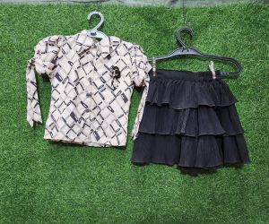 Girls Party Wear Top & Mini Skirt