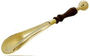 Wood Brass Shoe Horn