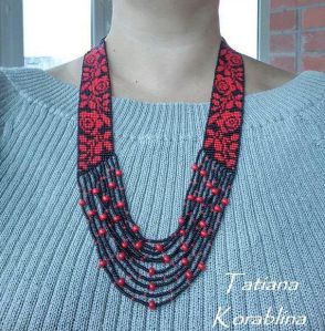 Long beaded necklace