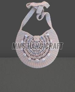 Boho Crochet Shell Pattern Macrame Bag
