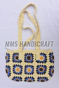 Handknitted Flower Crochet Handbag