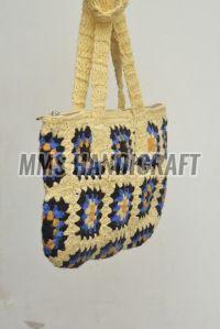 Handknitted Flower Crochet Handbag