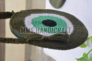 Handmade Crochet Evil Eye Bag