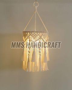 Cotton Rope Macrame Lamp Shade Chandelier