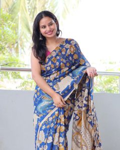 Fancy Digital Printed Linen Saree