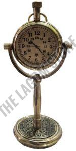 Antique brass table clock