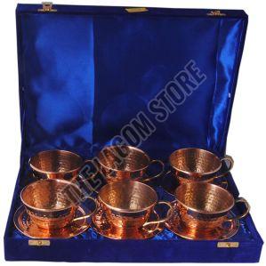 Copper Cup Saucer Set