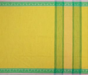 Ksr Handlooms Olive Green Plain Cotton Saree