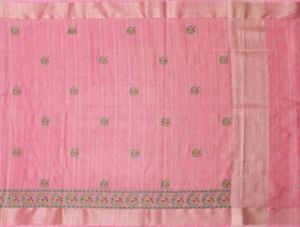 Ksr Handlooms Pink Tissue Saree