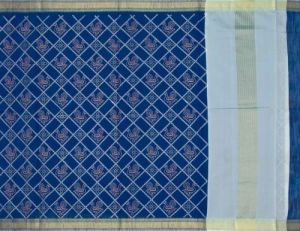 Ksr Handlooms Beautiful Border Design Gadwal Violet Cotton Saree With Running Blouse