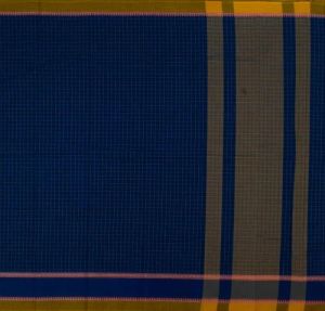 Ksr Handlooms Dark Blue Kollam Cotton Saree
