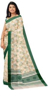 KSR Handlooms Kerala Cotton Print Saree