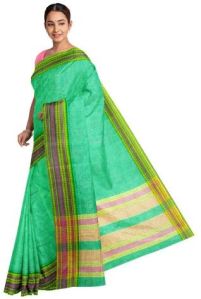 Ksr Handlooms Kollam Green Cotton Saree