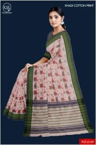 Ksr Handlooms Multicolor Printed Cotton Saree