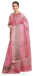 KSR Handlooms Pink Tissue Saree