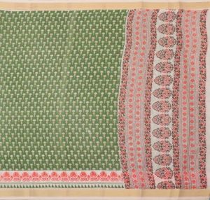 Ksr Handlooms Green Kerala Cotton Printed Saree