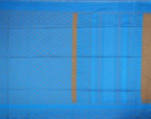 Ksr Handlooms Blue Muga Allover Printed Saree