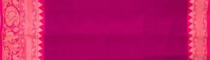 Ksr Handlooms Magenta and Blue Muga Gadwal Silk Saree