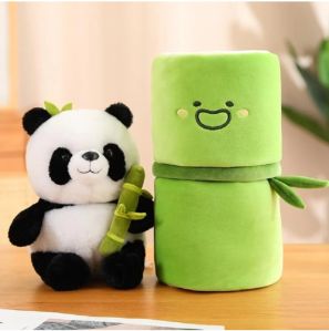Cute Panda with Bamboo Soft Toy