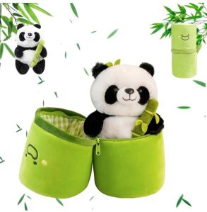 Cute Panda with Bamboo Soft Toy