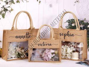 Jute Window Gift Bag