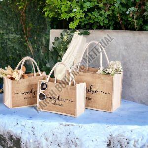 Printed Jute Gift Bag