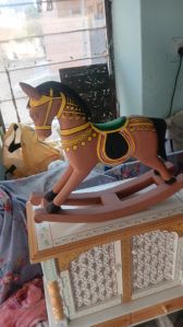 wooden rocking horse