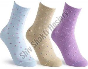 Girls Printed Cotton Socks