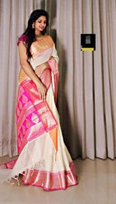 Party Wear Banarasi Cora Silk Saree