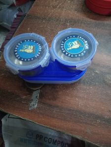 Stainless Steel Lunch Box , 2 Containers and 1 Tray