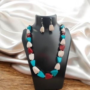 02 Multicolor Chemical Beads Necklace Set