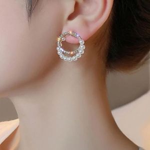 JJK28 Ladies Luxury Pearl Hoop Earrings