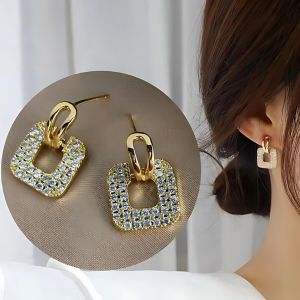 JJK54 Ladies Designer Artificial Diamond Drop Earrings