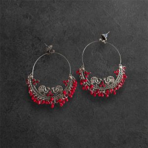 JJO17 Ladies Designer Oxidized Big Bali Earrings