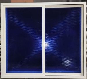 Blue Glass Aluminium Sliding Window