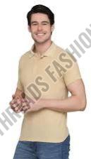 Mens Casual Cotton Polo Neck T Shirt