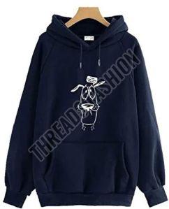 Mens Cotton Cartoon Graphic Hoodie