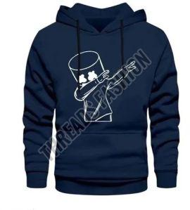 Mens Cotton Graphic Print Fleece Lined Hoodies