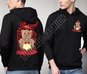 Mens Fleece Graphic Print Pullover Hoodie