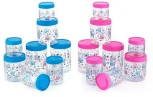 Plastic Round Jar Set