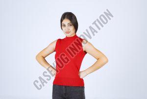 Ladies Plain Sleeveless T Shirt