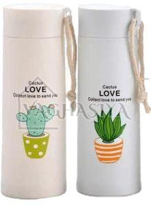 cactus love glass water bottle