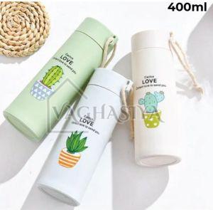 Cactus Print Glass Water Bottle