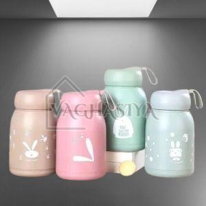 small glass water bottle