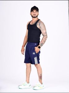 Men Blue Lycra Short