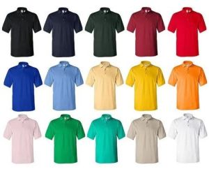 Men Plain Round Cotton Polo T shirt