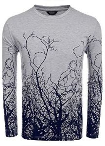 Men Printed Round Cotton Full Sleeve T shirt