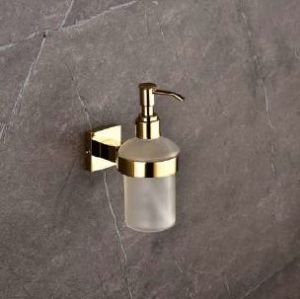 Gold Touch Glass Soap Dispenser