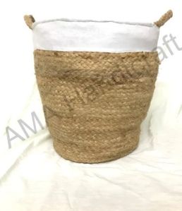 Brown Jute Cotton Basket