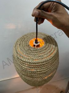 Metal Jute Hanging Lamp